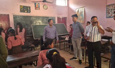 उच्च माध्यमिक विद्यालय बघौरा का औचक निरीक्षण,यहां सब कुछ ओके डीएम 