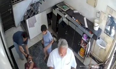 पत्नी ने पति पर बरसाए थप्पड़, भाई के साथ मिलकर सास को पीटा;घटना का वीडियो सामने आया