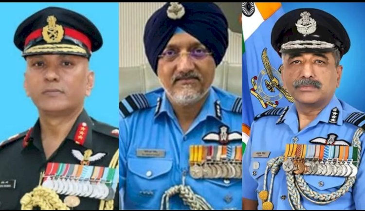 पहलगाम हमला तनाव के बीच सेना में बड़े बदलाव,भारतीय सेना और वायुसेना में  तीन वरिष्ठ अधिकारियों ने संभाला नया जिम्मा