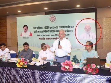 सरकारी कार्यक्रम में विजय शाह की फोटो पर चिपकाई पीएम मोदी की तस्वीर,अलग-थलग पड़े कर्नल सोफिया कुरैशी पर शर्मनाक बयान देने वाले  शाह