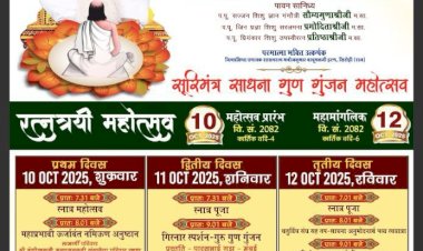 विश्व कल्याणकारी महामांगलिक एवं पदवी अलंकरण महा महोत्सव:   बाड़मेर जैन श्री संघ सर्वमंगलमय वर्षावास कुशल दर्शन दादावाड़ी, सूरत में 