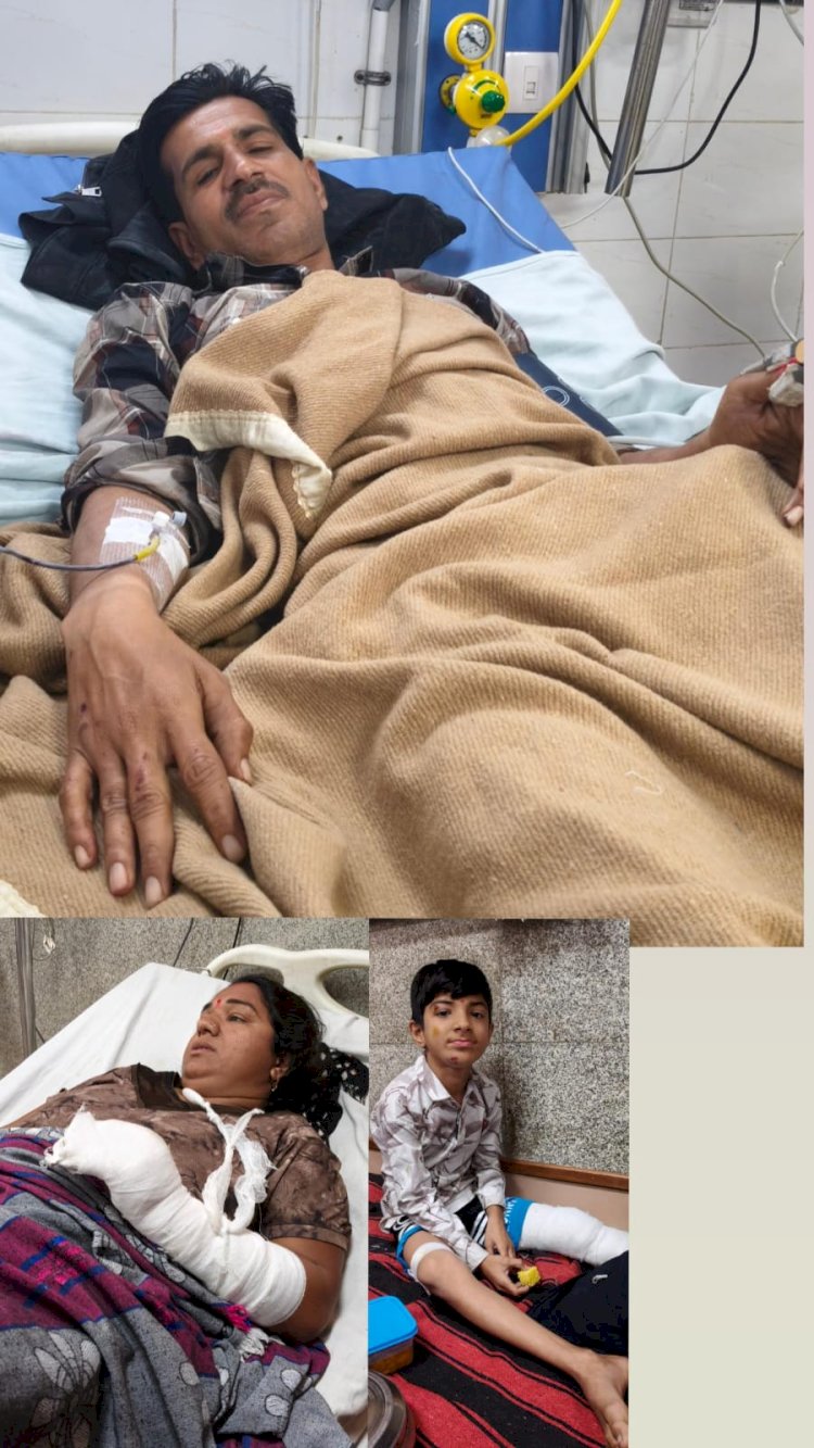 एनएच-12 पर तेज रफ्तार डंपर का कहर: बाइक सवार परिवार गंभीर घायल, AIIMS Bhopal में भर्ती, आरोपी फरार