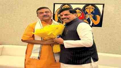 शुभेंदु अधिकारी के शपथ ग्रहण  समारोह में शामिल हुए सीएम मोहन यादव, बोले नए युग की शुरुआत