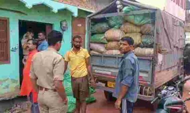 उरई में प्रतिबंधित तंबाखू मिश्रित ‘काशी’ गुटखे के गोदाम पर छापा, करीब 200 बोरी बरामद